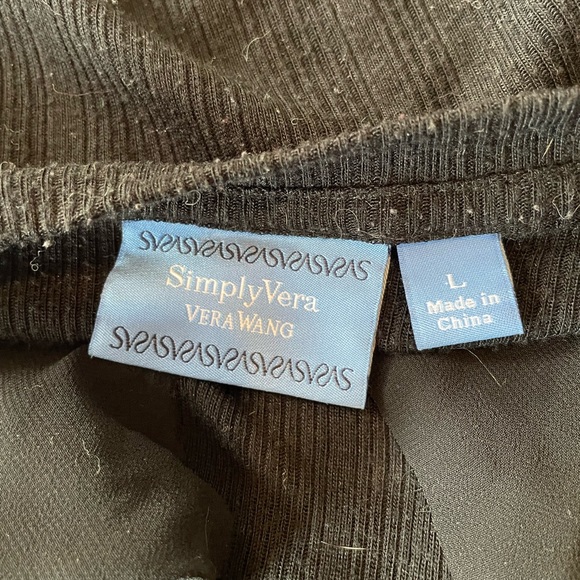 Simply Vera Black Drape Sweater - Picture 4 of 11